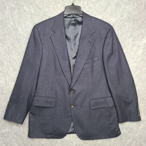 Vtg Chaps Ralph Lauren Blazer Sport Coat Men 42R Navy Virgin Wool Union Made USA